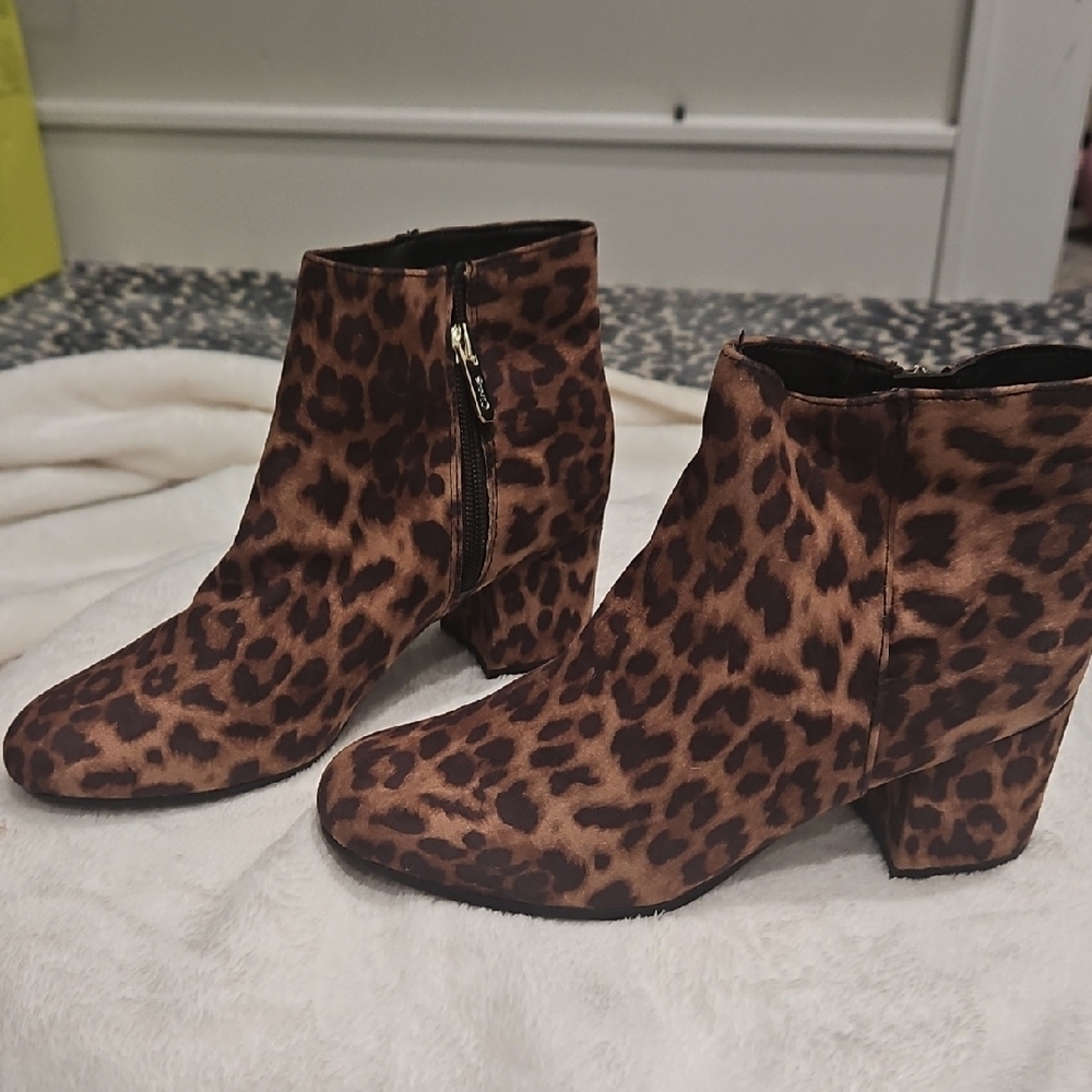 Circus By Sam Edelman Leopard Print Ankle Boots